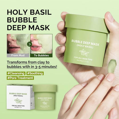 Holy Basil Deep Clean Bubble Facial Mask